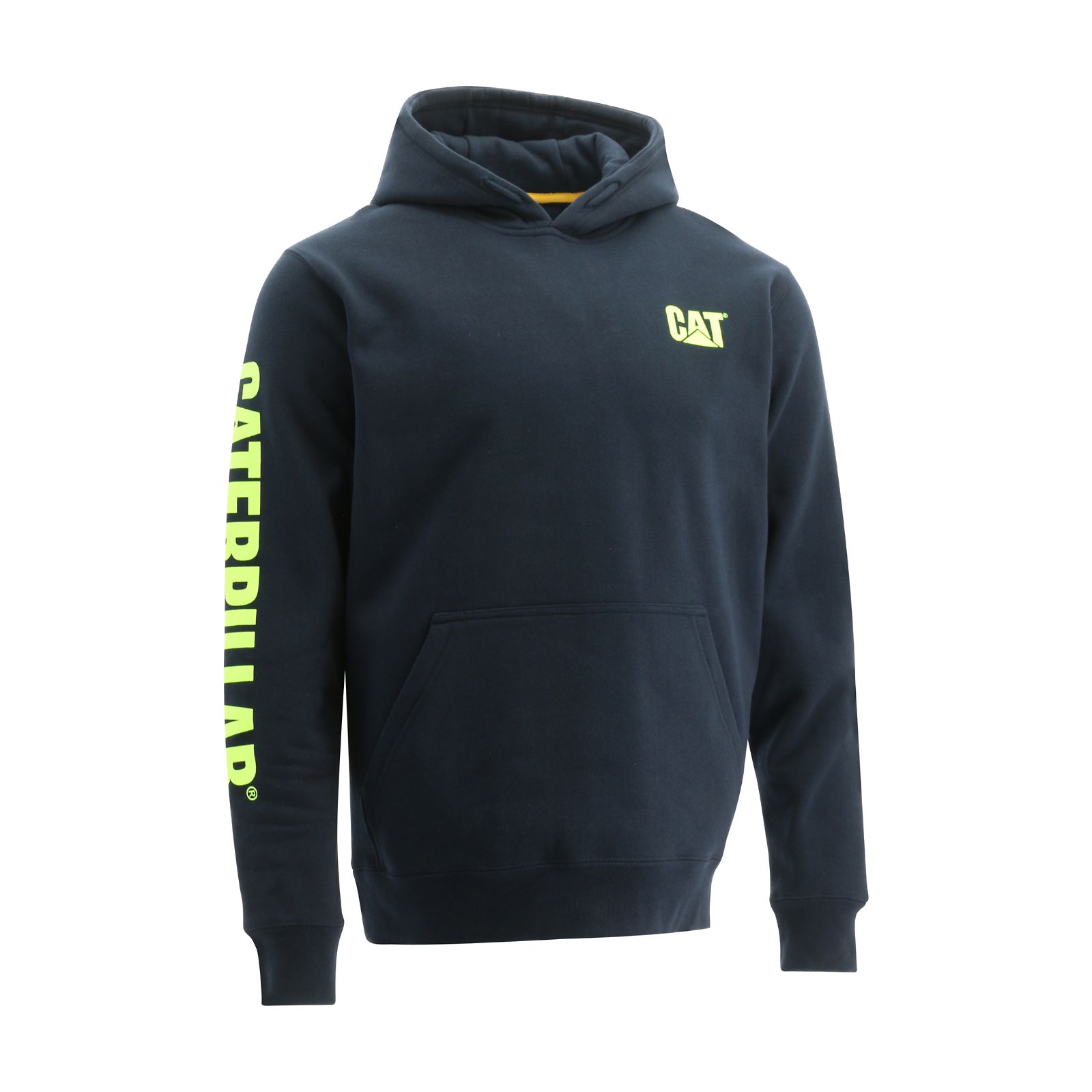 Caterpillar Trademark Banner - Mens Hoodies - Navy - NZ (374BANHIT)